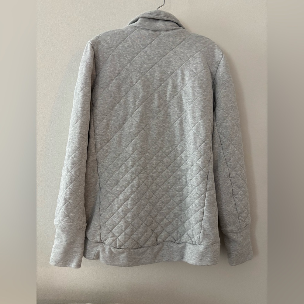 Lululemon Gray Quilted Zip Pullover - 10 - Picture 6 of 6